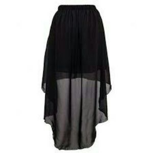 Black sheer skirt
